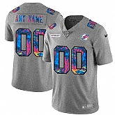 Nike Miami Dolphins Customized Men's Multi-Color 2020 Crucial Catch Vapor Untouchable Limited Jersey Grey Heather,baseball caps,new era cap wholesale,wholesale hats